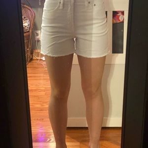 white jean shorts